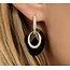 Blush Blush Oorbedels 810BONO Medium Zwart Onyx 13mm x 20mm
