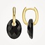 Blush Blush Oorbedels 810BONO Medium Zwart Onyx 13mm x 20mm
