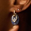 Blush Blush Oorbedels 810LAPO Middel Blauw Lapis 12mm x 20mm