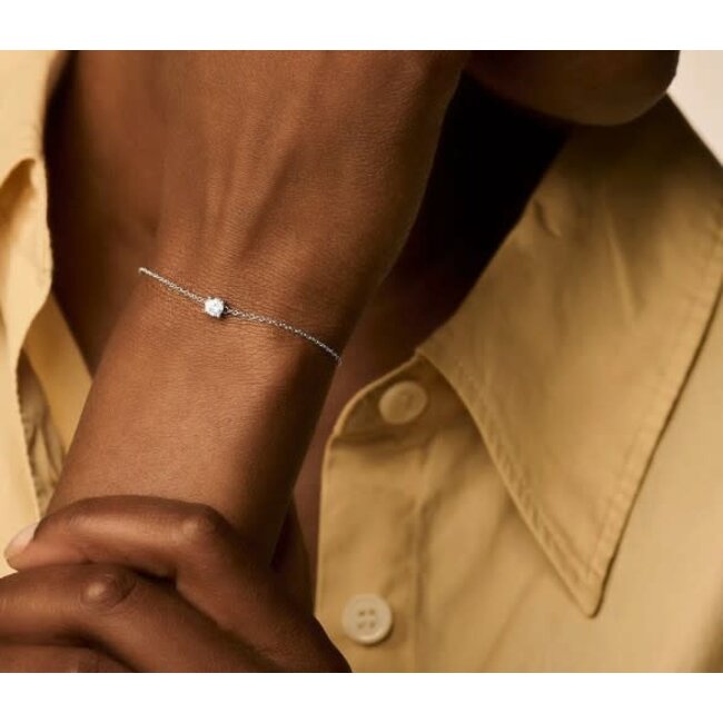 Blush Blush Armband 2166WZI 14k Witgoud met Briljant geslepen Zirkonia 18cm