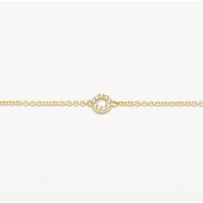 Blush Blush Armband 2200YZI 14k Geelgoud met cirkels vol met gezette zirkonia's lengte 18 cm