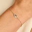 Blush Blush Armband 2223YZI 14k Geelgoud met 2x Cirkels met Briljant geslepen Zirkonia 18cm