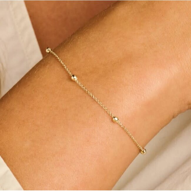 Blush Blush Armband 2224YGO 14k Geelgoud met bolletjes 18,5cm