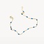 Blush Blush Armband 2226YRB 14K Geelgoud met Blauw Resin 16,5 - 18,5cm