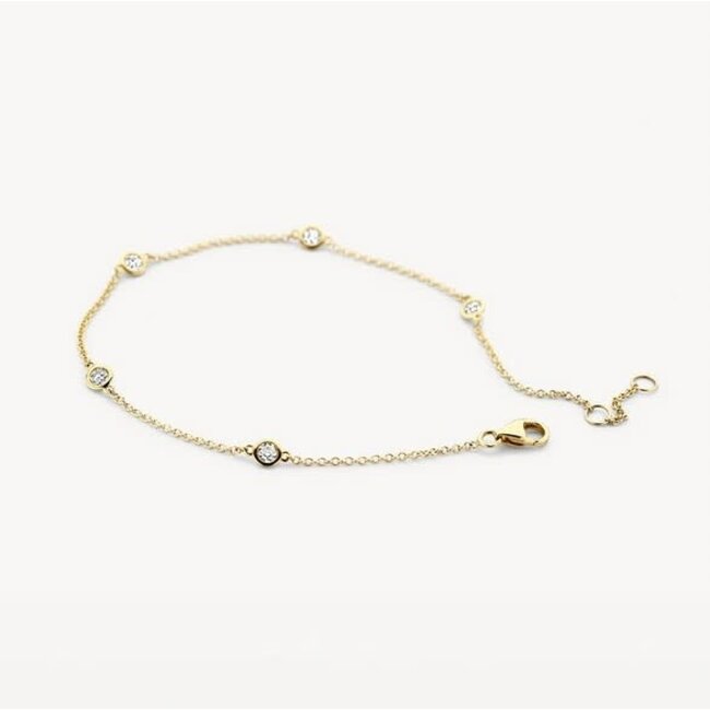 Blush Blush Armband 2237YZI/18.5cm 14k Geelgoud Met Zirkonia 18.5cm
