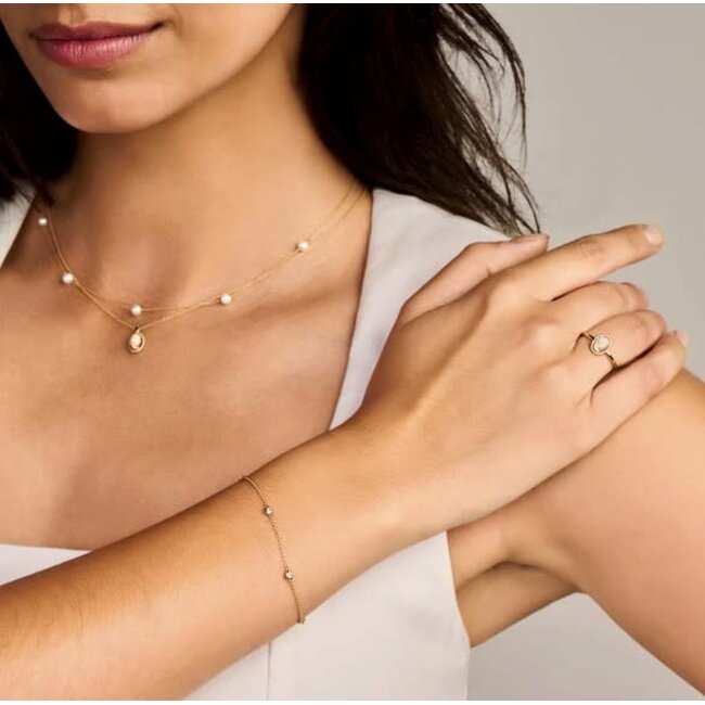Blush Blush Armband 2237YZI/18.5cm 14k Geelgoud Met Zirkonia 18.5cm