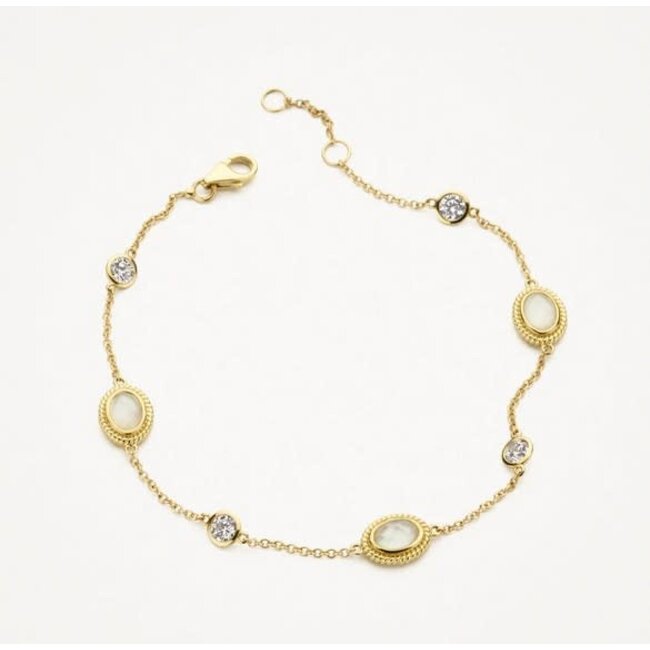 Blush Blush Armband 2252YMQ 14k Geelgoud met Zirkonia 16.5 - 18cm