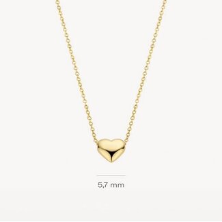 Blush Blush Collier 3062YGO 14k Geelgoud met Hart Hanger 42cm