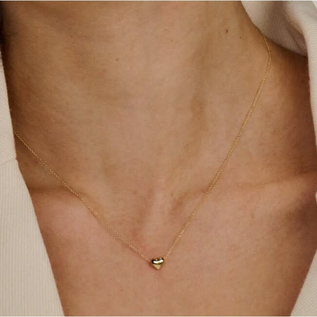 Blush Blush Collier 3062YGO 14k Geelgoud met Hart Hanger 42cm