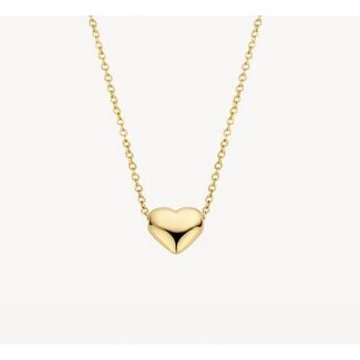 Blush Blush Collier 3062YGO 14k Geelgoud met Hart Hanger 42cm