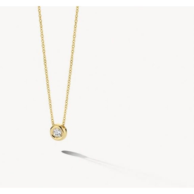 Blush Blush Collier 3113YDI 14k Geelgoud 0,03crt G SI Briljant geslepen Diamant 42cm