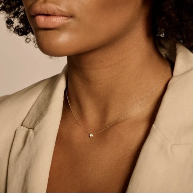 Blush Blush Collier 3113YDI 14k Geelgoud 0,03crt G SI Briljant geslepen Diamant 42cm