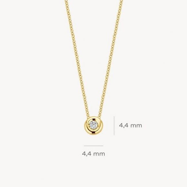 Blush Blush Collier 3113YDI 14k Geelgoud 0,03crt G SI Briljant geslepen Diamant 42cm