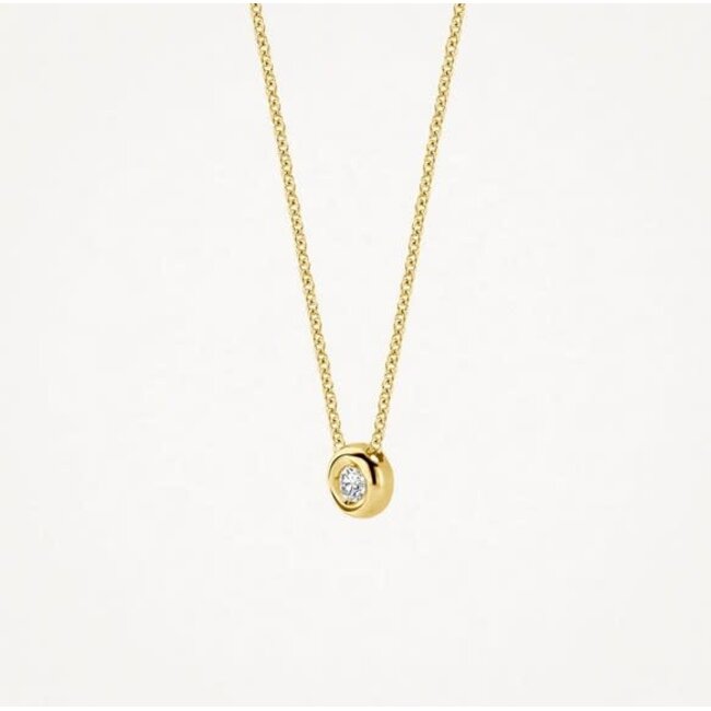 Blush Blush Collier 3113YDI 14k Geelgoud 0,03crt G SI Briljant geslepen Diamant 42cm