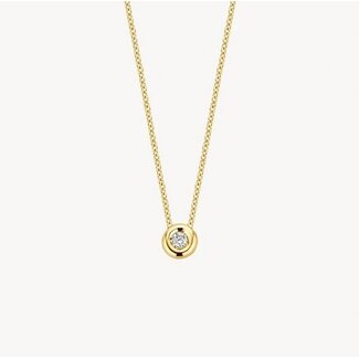 Blush Blush Collier 3113YDI 14k Geelgoud 0,03crt G SI Briljant geslepen Diamant 42cm