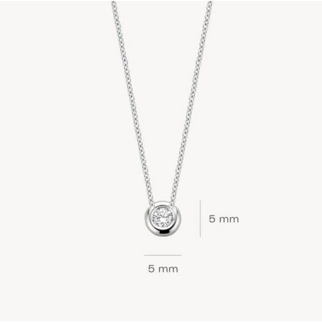Blush Blush Collier 3114WDI 14k Witgoud 0,06crt G SI Briljant geslepen Diamant 42cm