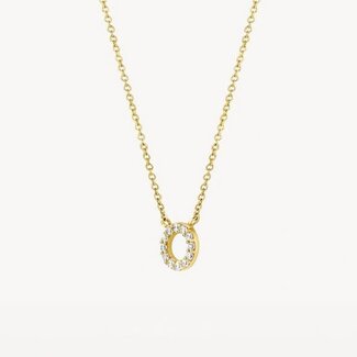 Blush Blush Collier 3125YZI 14k Geelgoud met Circle Hanger gezet met Zirkonia 42cm
