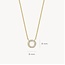 Blush Blush Collier 3125YZI 14k Geelgoud met Circle Hanger gezet met Zirkonia 42cm