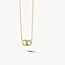 Blush Blush 3126YZI collier14k  goud dames met twee rondjes waarvvan 1 bezet met zirkonia