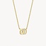 Blush Blush 3126YZI collier14k  goud dames met twee rondjes waarvvan 1 bezet met zirkonia