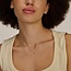 Blush Blush 3126YZI collier14k  goud dames met twee rondjes waarvvan 1 bezet met zirkonia