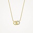 Blush Blush 3126YZI collier14k  goud dames met twee rondjes waarvvan 1 bezet met zirkonia
