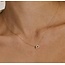 Blush Blush 3126YZI collier14k  goud dames met twee rondjes waarvvan 1 bezet met zirkonia