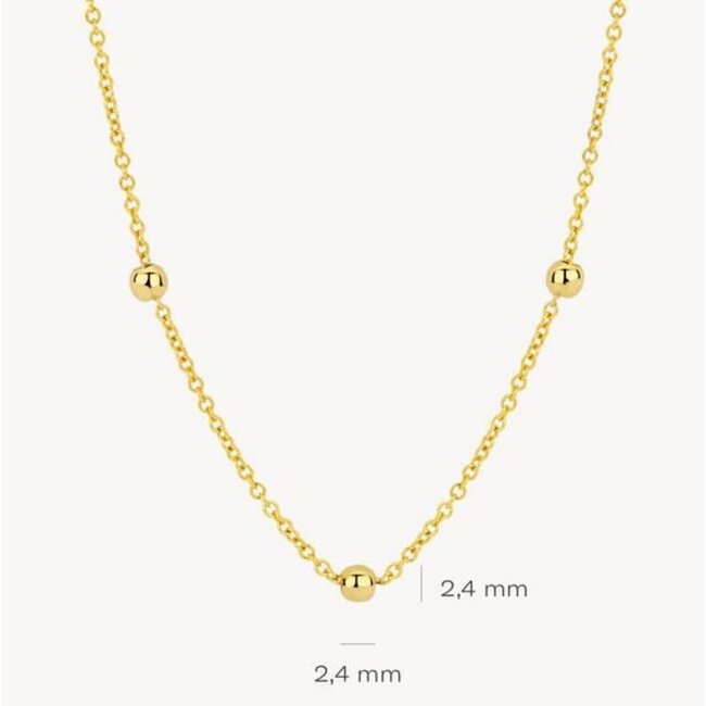 Blush Blush Collier 3145YGO 14k Geelgoud met Bolletjes 42cm