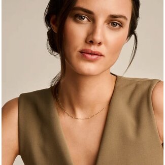 Blush Blush Collier 3162YRM 14k Geelgoud met Witte Bolletjes 42cm