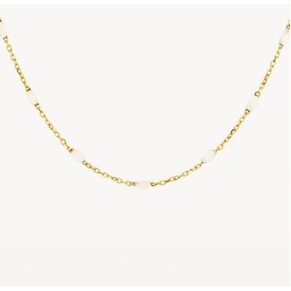 Blush Blush Collier 3162YRM 14k Geelgoud met Witte Bolletjes 42cm