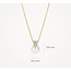 Blush Blush Collier 3163YPW 14k Geelgoud met Parel en Zirkonia Hanger 42cm