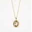 Blush Blush Collier 3169YBQ 14K Geelgoud met Zwarte Parelmoer Bergkristal