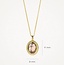 Blush Blush Collier 3169YBQ 14K Geelgoud met Zwarte Parelmoer Bergkristal