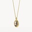 Blush Blush Collier 3169YBQ 14K Geelgoud met Zwarte Parelmoer Bergkristal