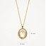 Blush Blush Collier 3169YMQ 14k Geelgoud met Ovale Hanger MOP 42cm