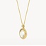 Blush Blush Collier 3169YMQ 14k Geelgoud met Ovale Hanger MOP 42cm