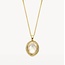 Blush Blush Collier 3169YMQ 14k Geelgoud met Ovale Hanger MOP 42cm