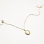 Blush Blush Collier 3169YMQ 14k Geelgoud met Ovale Hanger MOP 42cm