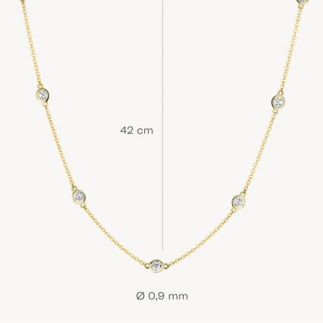 Blush Blush Collier 3172YZI 14k geelgoud met Zirkonia 42cm