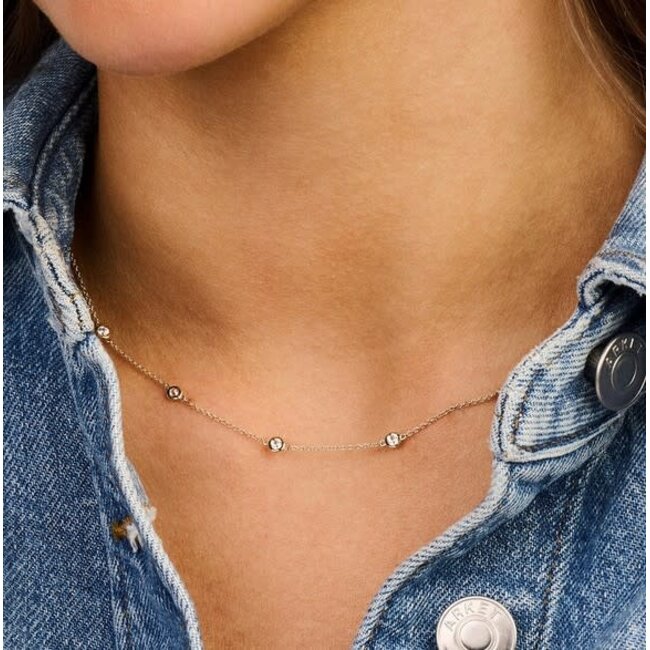 Blush Blush Collier 3172YZI 14k geelgoud met Zirkonia 42cm