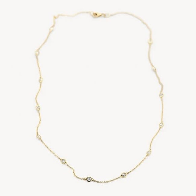 Blush Blush Collier 3172YZI 14k geelgoud met Zirkonia 42cm