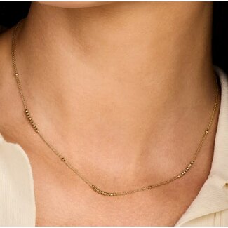 Blush Blush Collier 3182YGO 14k Geelgoud met Bolletjes 42cm