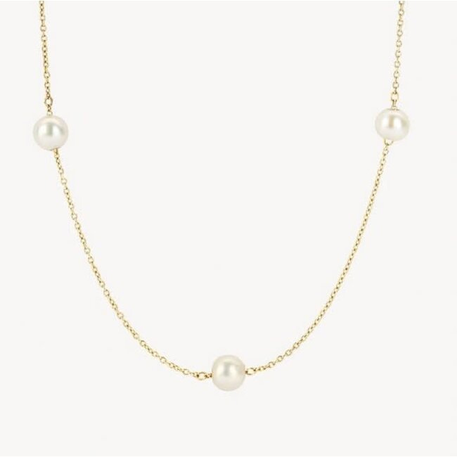 Blush Blush Collier 3185YPW 14k Geelgoud met Parels 42cm