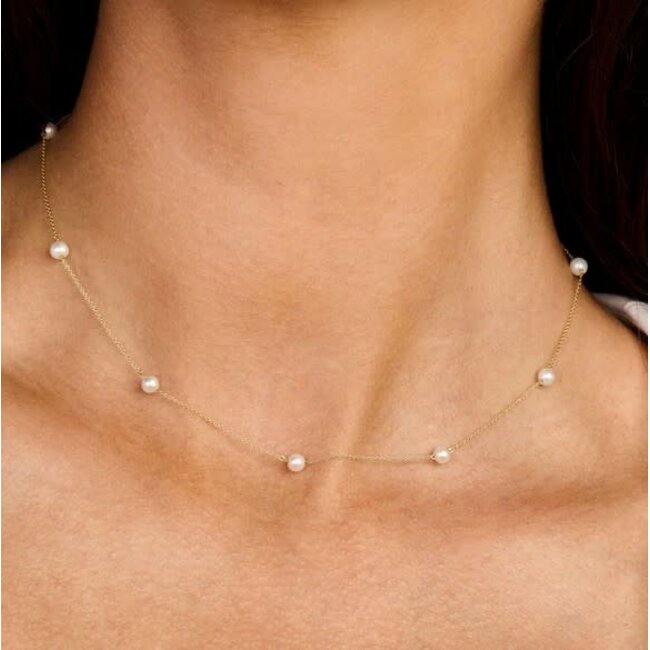 Blush Blush Collier 3185YPW 14k Geelgoud met Parels 42cm