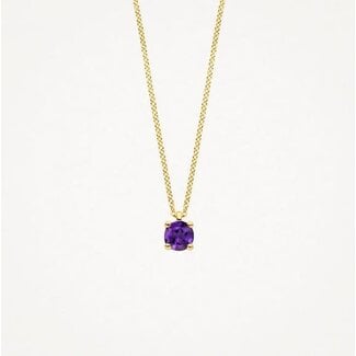 Blush Blush Collier 3200YAM Februari 14k Geelgoud met Amethyst 42cm