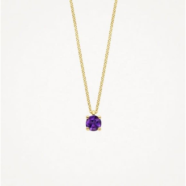 Blush Blush Collier 3200YAM Februari 14k Geelgoud met Amethyst 42cm