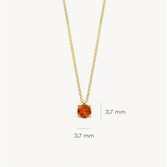 Blush Blush Collier 3200YCI November 14k Geelgoud met Madeira Citrien 42cm