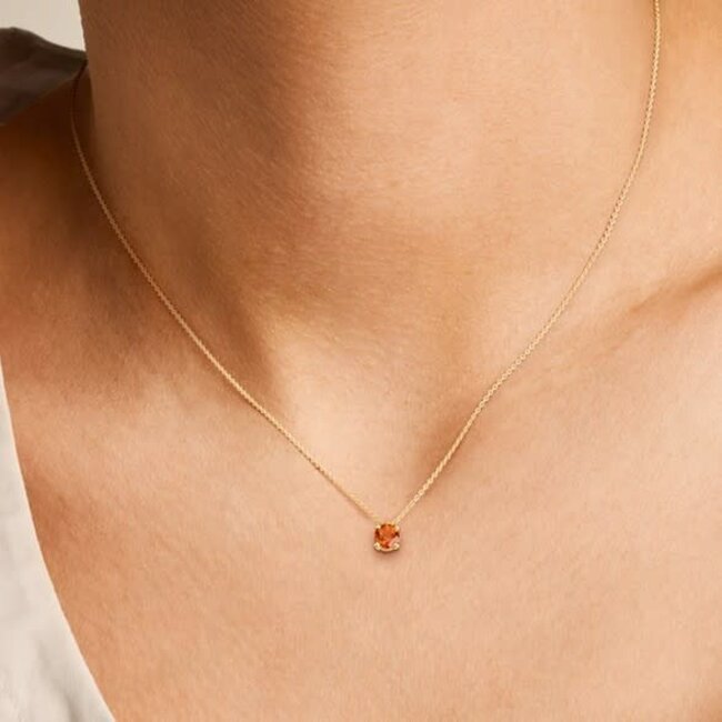 Blush Blush Collier 3200YCI November 14k Geelgoud met Madeira Citrien 42cm