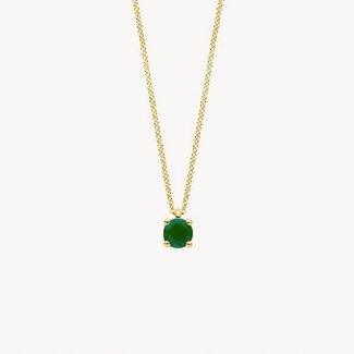 Blush Blush Collier 3200YEM Mei 14k Geelgoud met Emerald 42cm