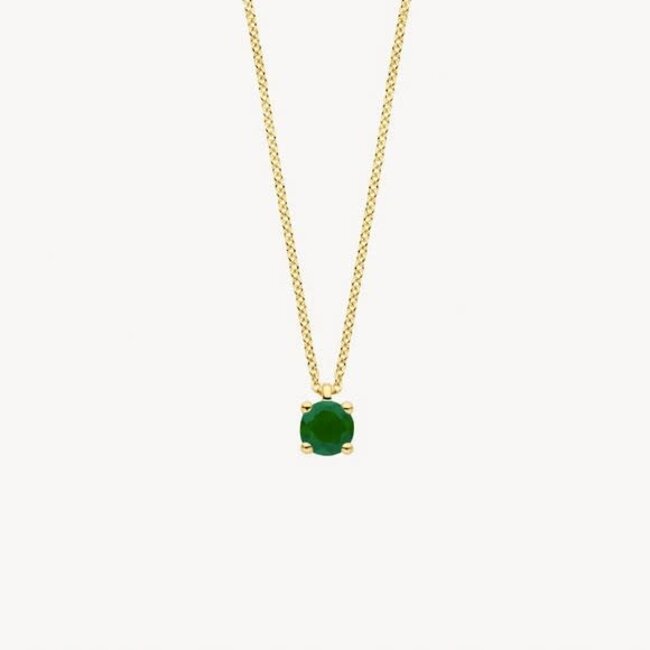 Blush Blush Collier 3200YEM Mei 14k Geelgoud met Emerald 42cm